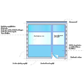 acryl doek met tussen raam