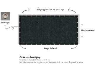 privacydoek hdpe 320 g/2 antraciet