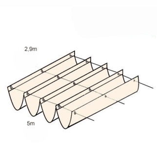 waterdicht wavesail 290x500cm ivoor