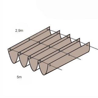 Waterdicht Wavesail 290x500cm taupe