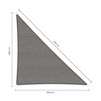 sunfighters schaduwdoek 3x3x4,2m grijs