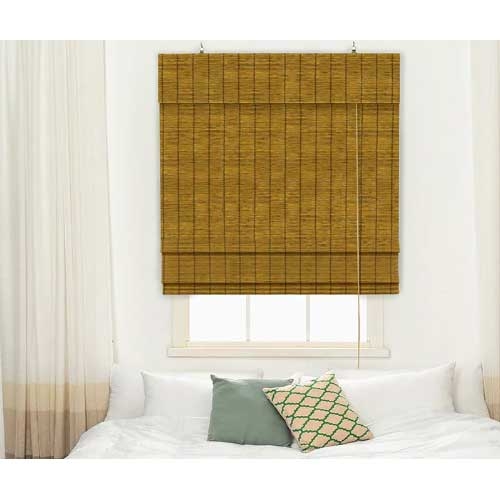 bamboe vouwgordjn 110x220 cm bruin