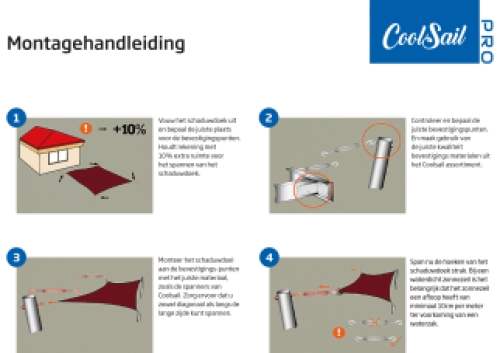 Schaduwdoek montagehandleiding