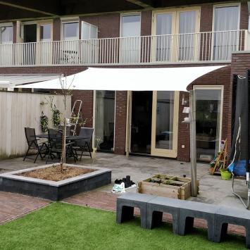 Zonnedoek 1,5x2,5m 340gr ivoor