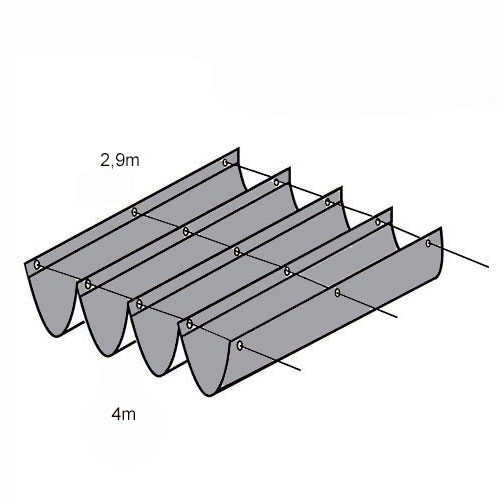 Waterdicht Wavesail 290x400cm Grijs