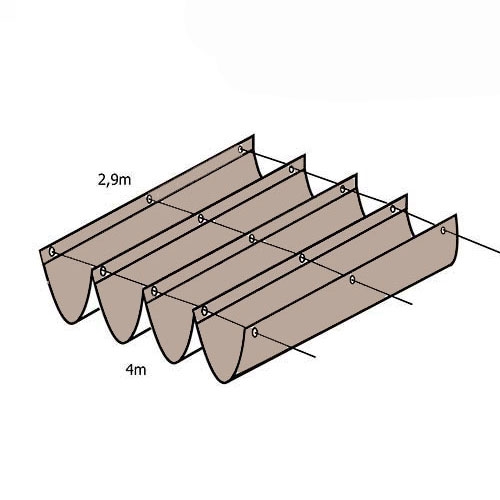 Waterdicht Wavesail 290x400cm Taupe