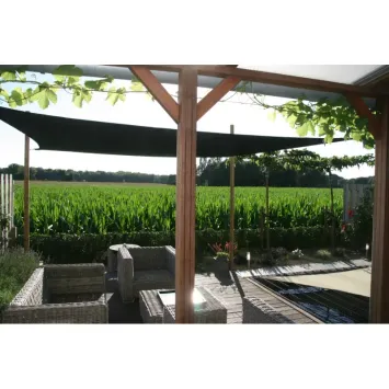 sunfighters schaduwdoek rechthoek zwart 2x3m