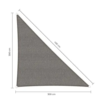 sunfighters schaduwdoek 3x3x4,2m grijs