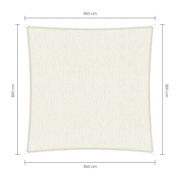sunfighters schaduwdoek 3,6x3,6m wit