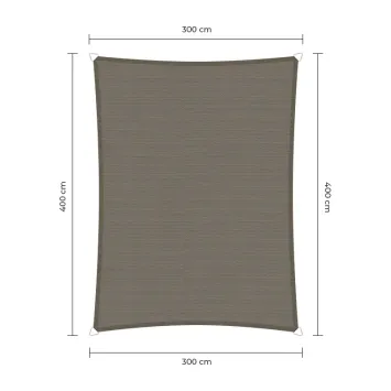 sunfighters schaduwdoek waterdicht 3x4m taupe