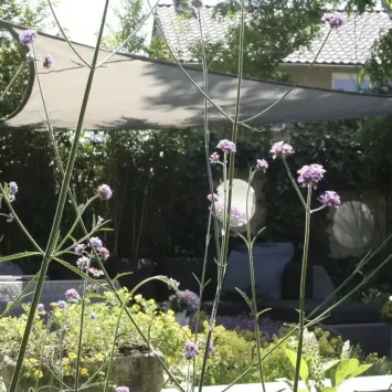 sunfighters waterdicht schaduwdoek driehoek 350x400x450 cm grijs