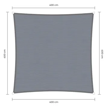 sunfighters schaduwdoek waterdicht 4x4m grijs
