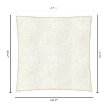 sunfighters schaduwdoek 4,2x4,2m wit