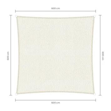 sunfighters schaduwdoek 6x6m wit