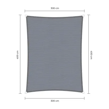 sunfighters schaduwdoek waterdicht 3x4m grijs