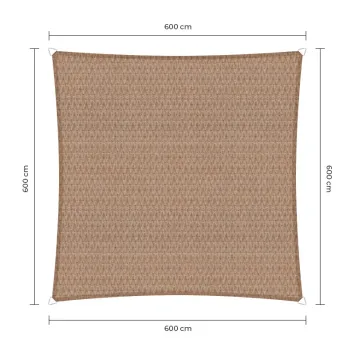 sunfighters schaduwdoek 6x6m zand