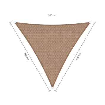 sunfighters schaduwdoek 3,6x3,6x3,6m zand