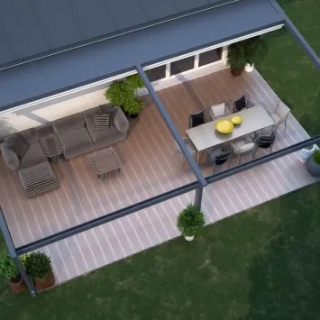 Deponti aluminium pergola vouwdak