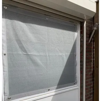 zonwerend winddoek op maat grijs tourniquets